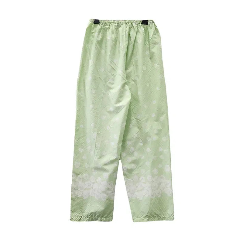 [BUNJANG] Soop Mori Floral Light Green Easy Pajama Pants L / 숲속모리 플로럴 라이트 그린 이지 파자마 팬츠 L