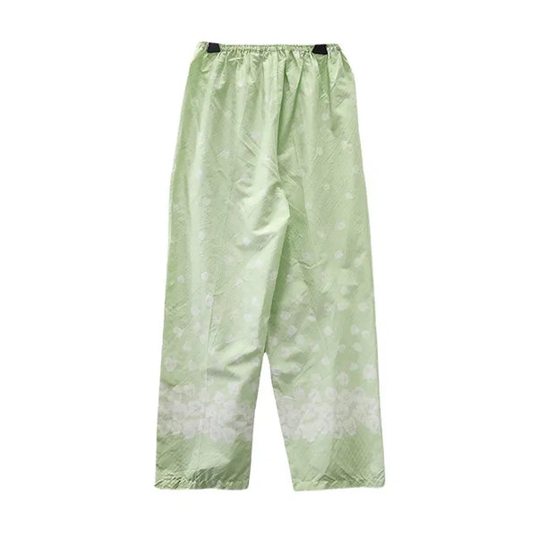 [BUNJANG] Soop Mori Floral Light Green Easy Pajama Pants L / 숲속모리 플로럴 라이트 그린 이지 파자마 팬츠 L