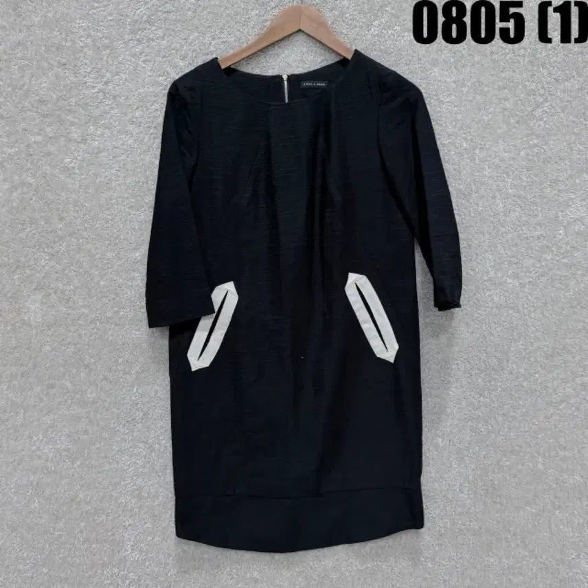 [BUNJANG] Andy & Deb Black Color Block Culotte Dress / 앤디앤뎁 블랙 배색 큐롯 원피스