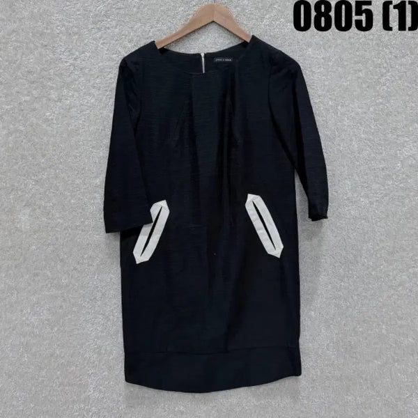 [BUNJANG] Andy & Deb Black Color Block Culotte Dress / 앤디앤뎁 블랙 배색 큐롯 원피스