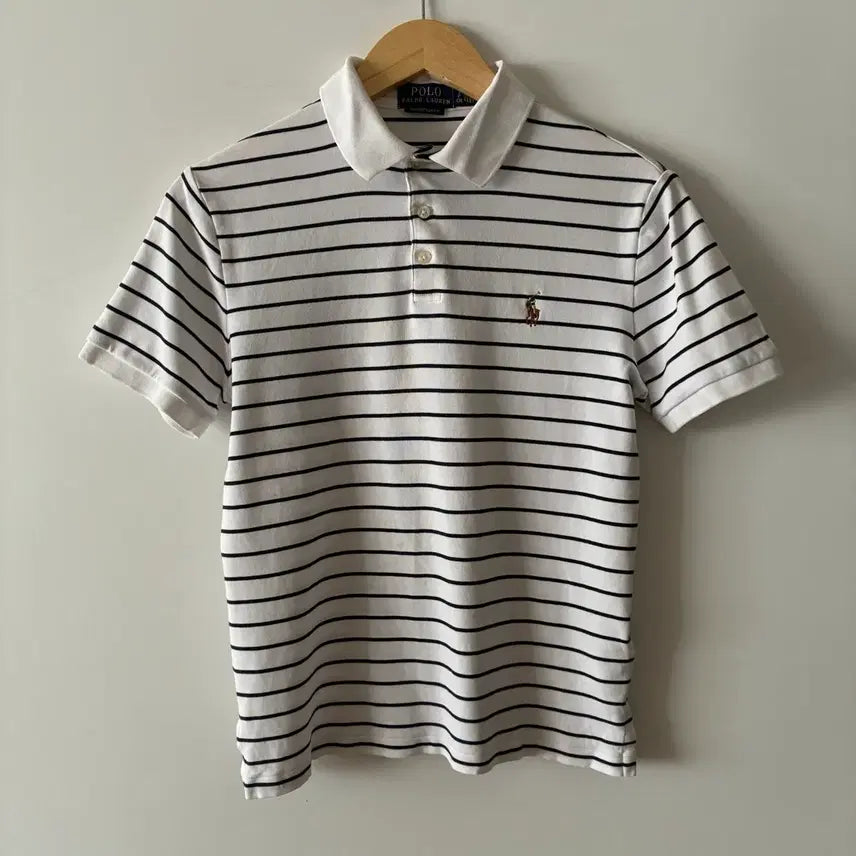 [BUNJANG] Polo Ralph Lauren Striped Short Sleeve Polo Shirt / 폴로 랄프로렌 스트라이프 반팔 카라티