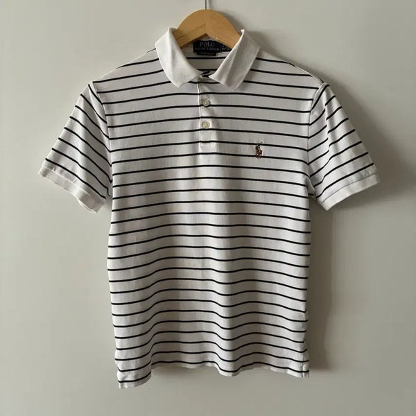 [BUNJANG] Polo Ralph Lauren Striped Short Sleeve Polo Shirt / 폴로 랄프로렌 스트라이프 반팔 카라티