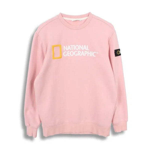 [BUNJANG] National Geographic Cotton Applique Logo Sweatshirt (Men's M) / 내셔널지오그래픽 (MEN - M) 코튼 와펜 로고 맨투맨