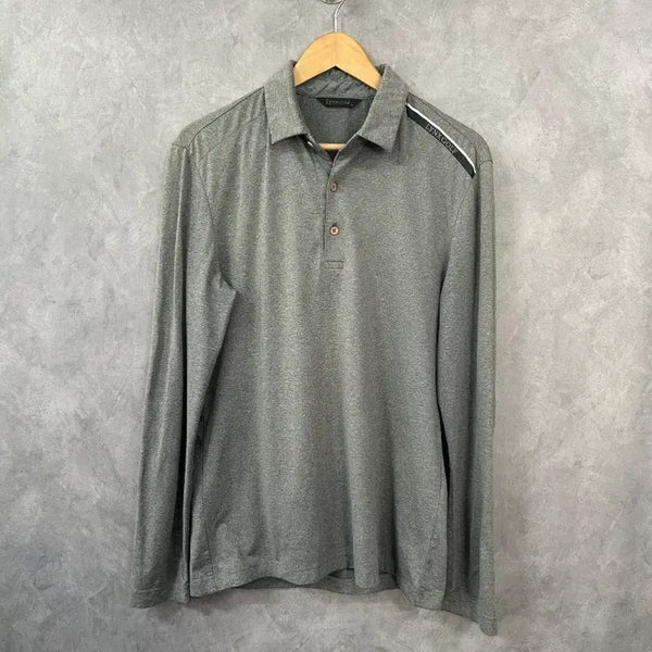 [BUNJANG] Rinascimento Golf Long Sleeve Polo Shirt Grey M / 링스 골프 롱슬리브 폴로셔츠 그레이 M