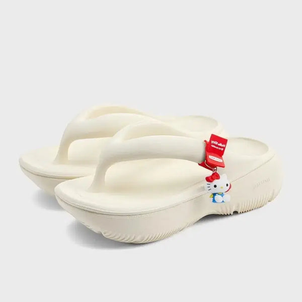 [BUNJANG] To&T Sanrio Fluffy Hello Kitty Charm Tag Sandals / (새제품)토앤토 산리오 플럼피 헬로키티 참 태그 새제품