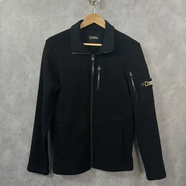[BUNJANG] National Geographic Fleece Zip-Up Jacket Black M / 내셔널지오그래픽 플리스 집업 자켓 블랙 M