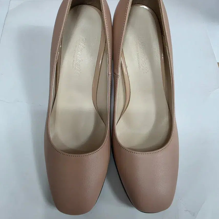 [BUNJANG] Elisabeth Beige Leather Pumps (7cm Heel) / 엘리자벳  베이지색 펌프스