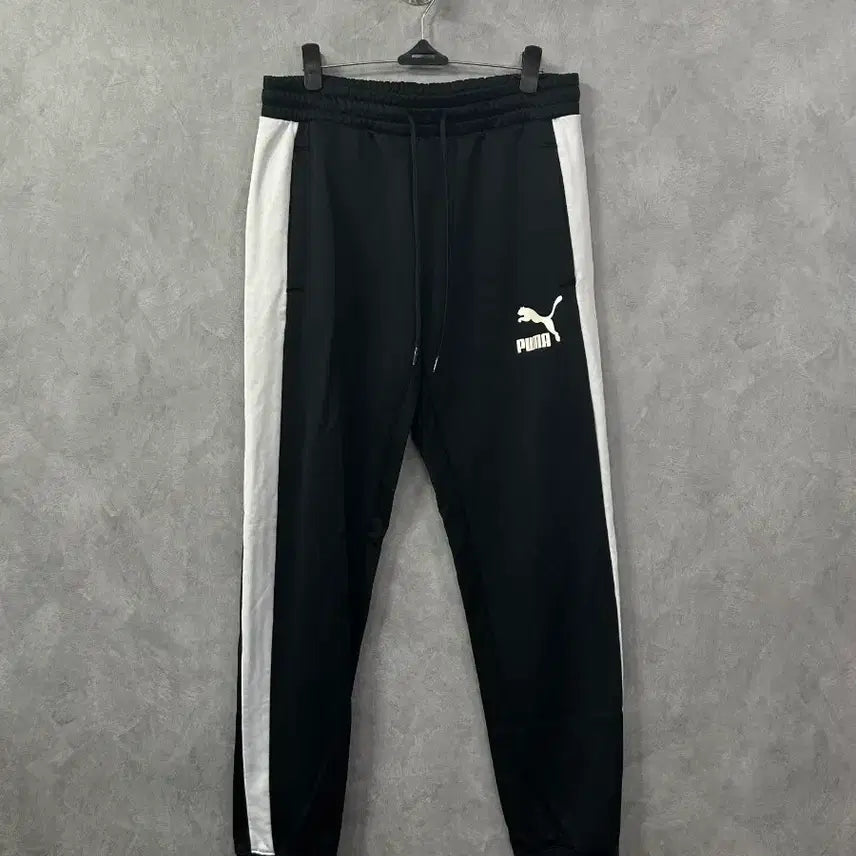 [BUNJANG] Puma Track Pants Black White Line M / 푸마 트랙 팬츠 블랙 화이트 라인 M
