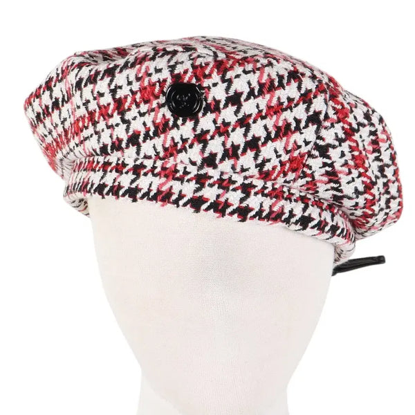 [BUNJANG] POESIEDAME Houndstooth Check Beret / 포에지담 POESIEDAME 하운드투스체크 베레모 / k4644