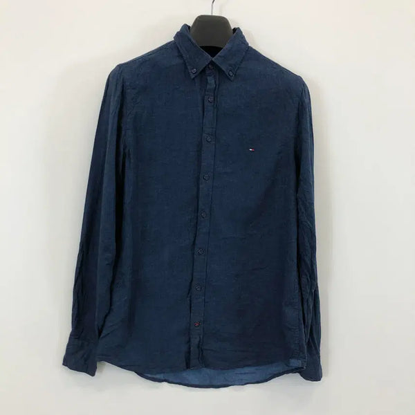 [BUNJANG] Tommy Hilfiger Embroidered Logo Indigo Shirt Size S / 타미힐피거 자수로고 인디고셔츠 S