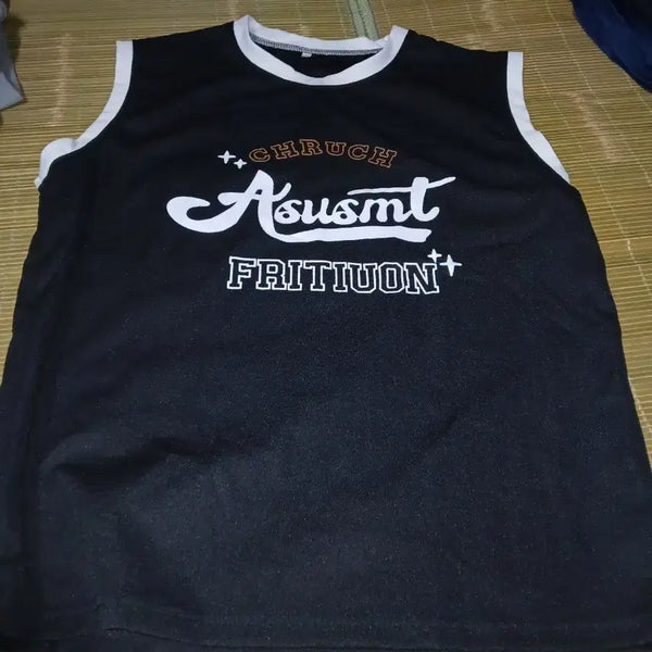 [BUNJANG] CHURCH ASUSMT FRITIUON Sleeveless T-Shirt Black / CHURCH ASUSMT FRITIUON 민소매 티셔츠 블랙