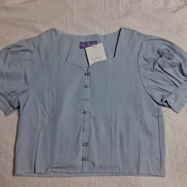 [BUNJANG] Letter from Moon Light Wash Puff Sleeve Blouse S / 레터프롬문 연청퍼프소매블라우스55 새상품
