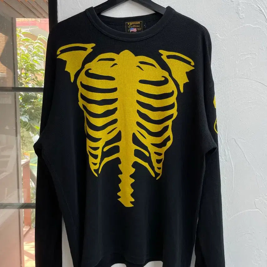 [BUNJANG] Vanson Leather Bone Thermal Waffle Long Sleeve XL / 밴슨 레더 본 써멀 와플 롱슬리브
