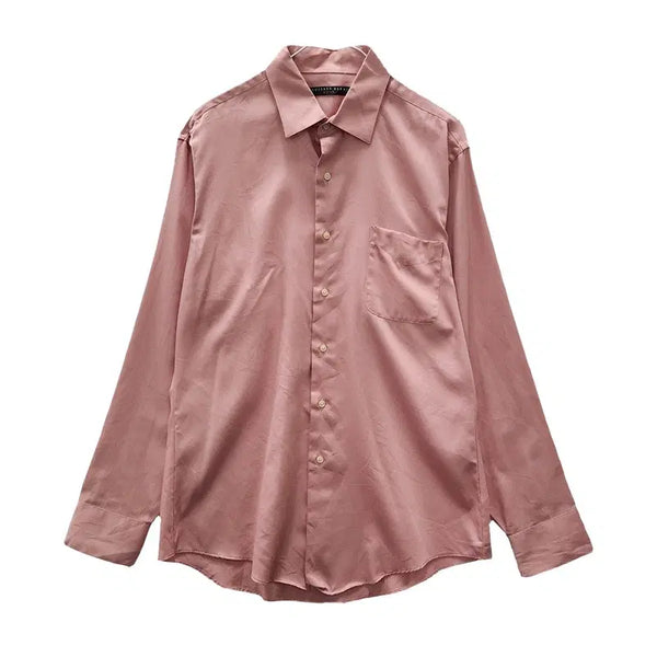 [BUNJANG] Vintage Rose Pink Slim Fit Shirt - Large / 빈티지 슬림핏 로즈핑크 셔츠 LARGE 16 34/35