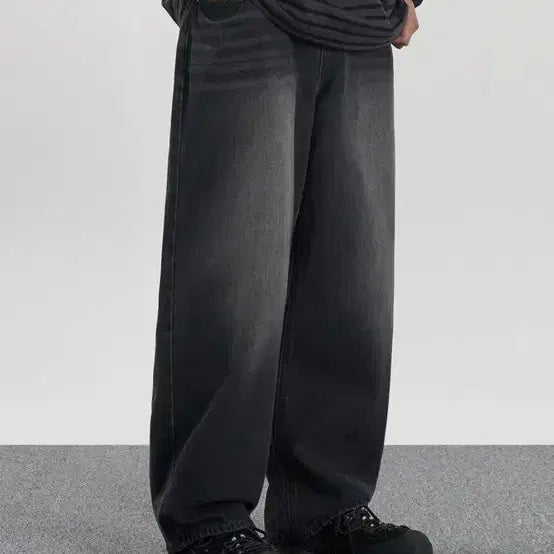 [BUNJANG] Xcontainer Wide Denim Pants Washed Black M / 엑스컨테이너 와이드 데님 팬츠 워시드블랙  M