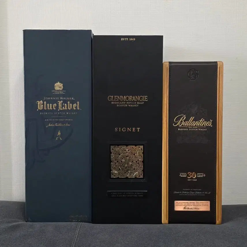 [BUNJANG] Johnnie Walker Blue Label, Glenmorangie Signet, Ballantine's 30 Year Old Empty Bottles / 조니워커 블루라벨 글렌모렌지 시그넷 발렌타인 30년 위스키 공병