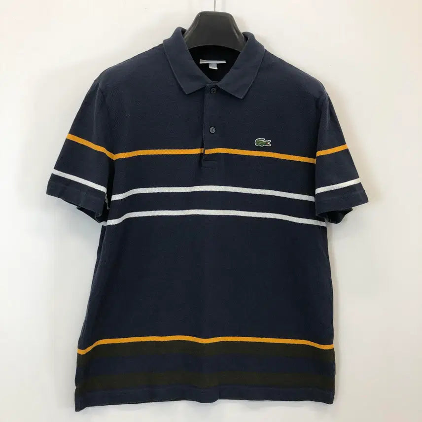 [BUNJANG] Lacoste Crocodile Patch Polo T-shirt Navy / 라코스테 크록패치 폴로카라티 100