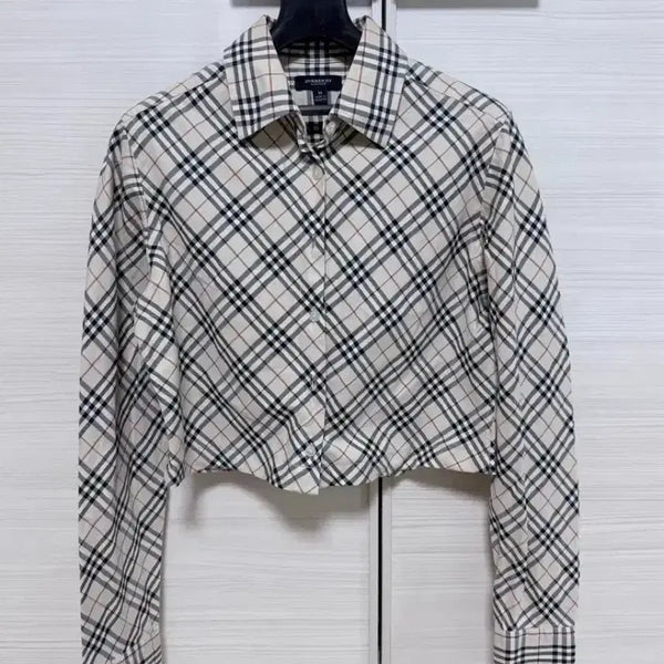 [BUNJANG] Burberry Nova Check Vintage Cropped Shirt / 버버리 노바체크 빈티지 크롭 셔츠
