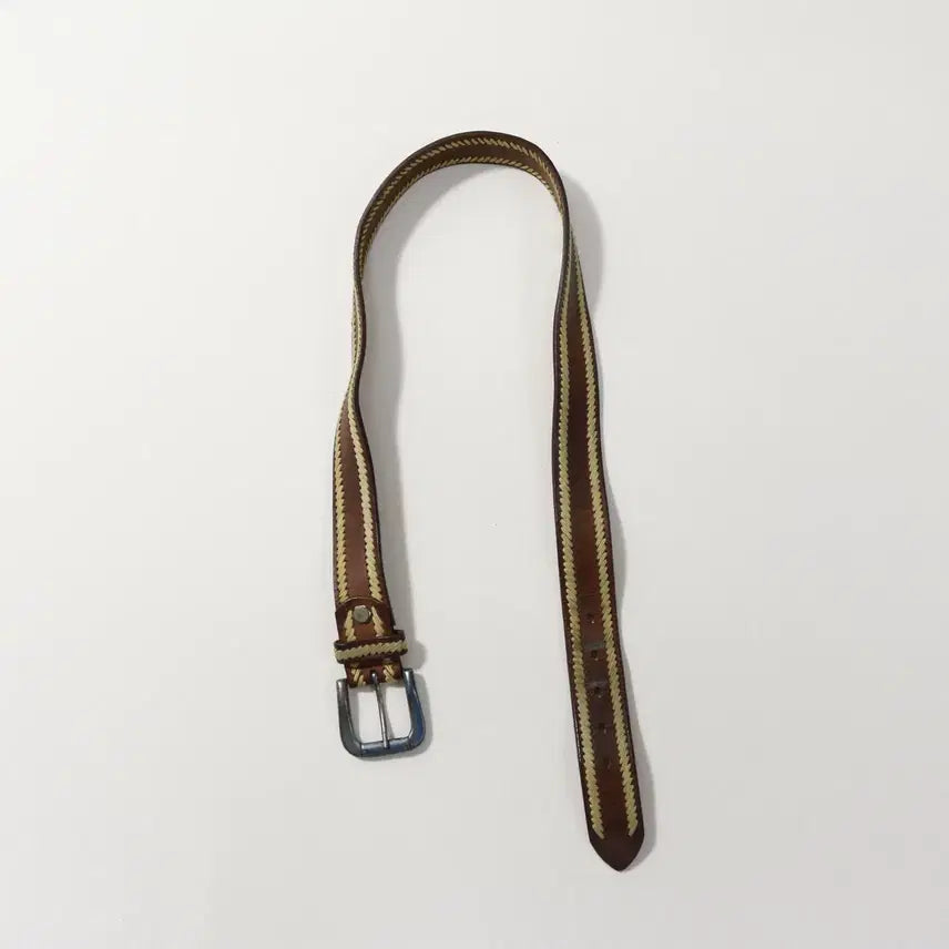 [BUNJANG] Vintage Stitch Western Belt (30-34 inch) / [30~34인치] 빈티지 스티치 웨스턴 벨트