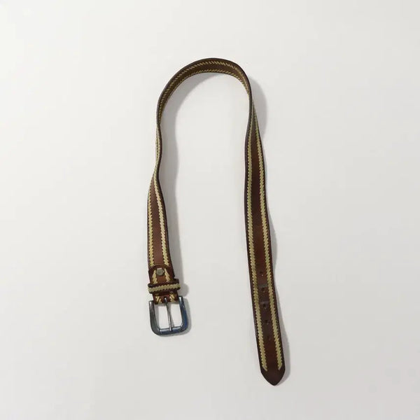 [BUNJANG] Vintage Stitch Western Belt (30-34 inch) / [30~34인치] 빈티지 스티치 웨스턴 벨트