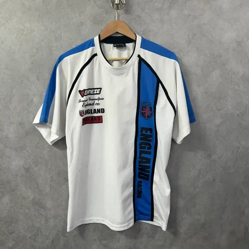 [BUNJANG] England Racing Short Sleeve T-Shirt White M / 잉글랜드 레이싱 반팔 티셔츠 화이트 M