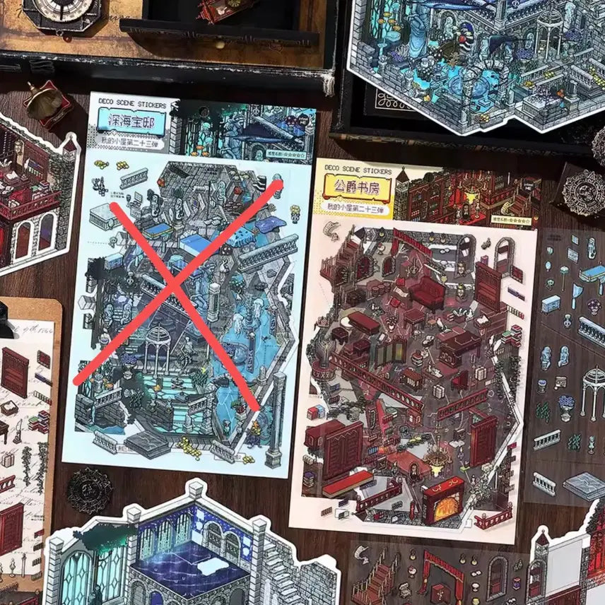 [BUNJANG] Room Decor Workshop 3D Sticker Book / 방꾸미기 공작서재 3D 스티커북