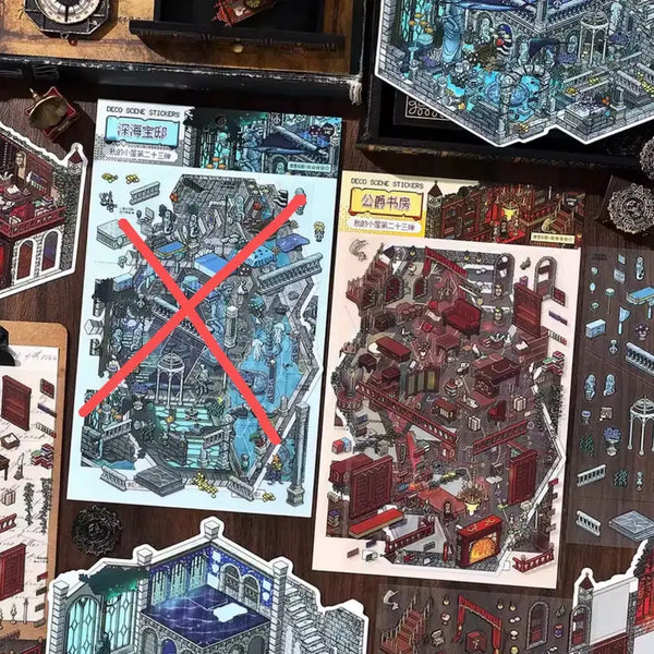 [BUNJANG] Room Decor Workshop 3D Sticker Book / 방꾸미기 공작서재 3D 스티커북