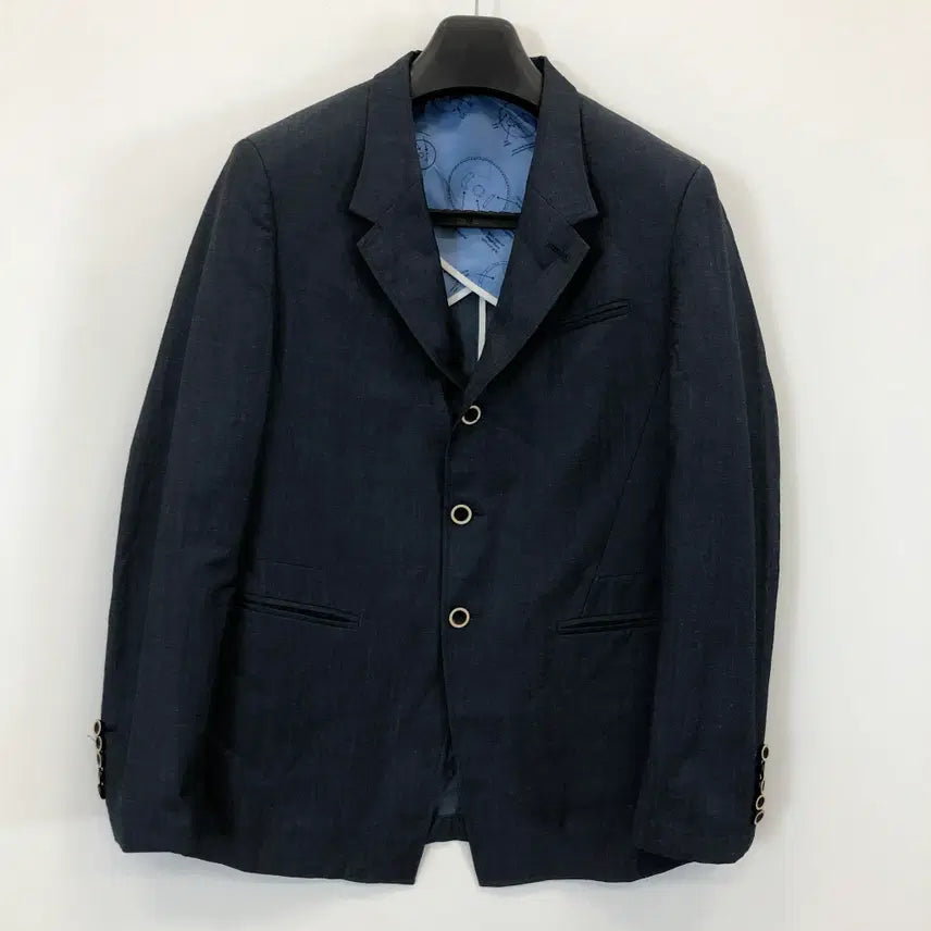 [BUNJANG] Kinloch Anderson Linen Blend Jacket Dark Navy 100 / 킨록 앤더슨 린넨자켓 100