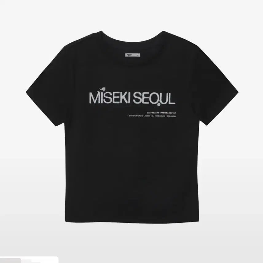 [BUNJANG] Miseki Seoul Logo T-Shirt Black / 미세키서울 로고 반팔티 블랙