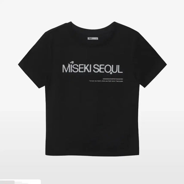 [BUNJANG] Miseki Seoul Logo T-Shirt Black / 미세키서울 로고 반팔티 블랙