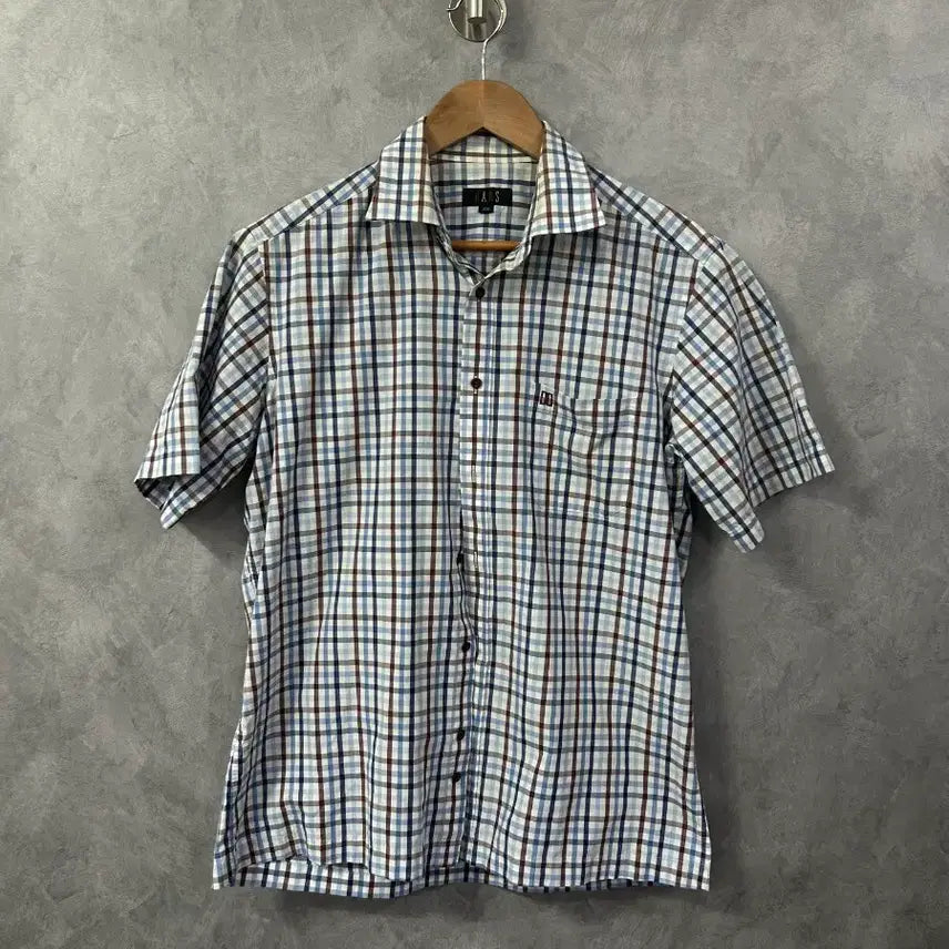 [BUNJANG] DAKS Check Short Sleeve Shirt Size 100 / DAKS 체크 반팔 셔츠 100