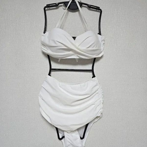 [BUNJANG] High-Waist Bikini White L New / 하이웨스트 비키니 화이트 L 새상품