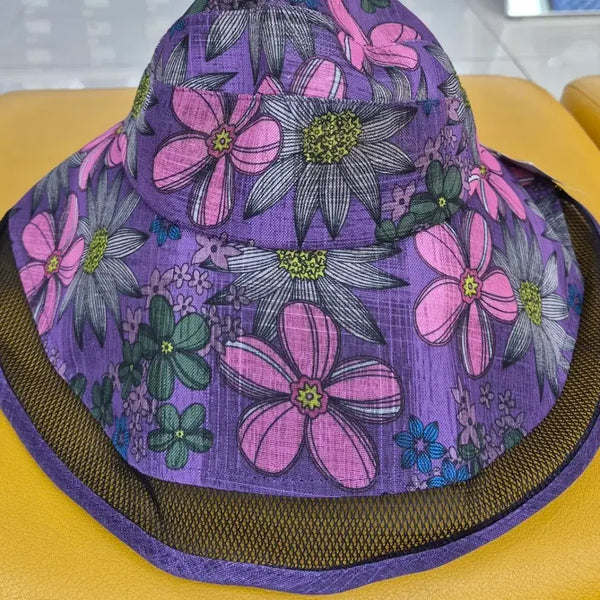 [BUNJANG] Flower Pattern Bucket Hat for Women / 플라워 패턴 여성 벙거지 모자