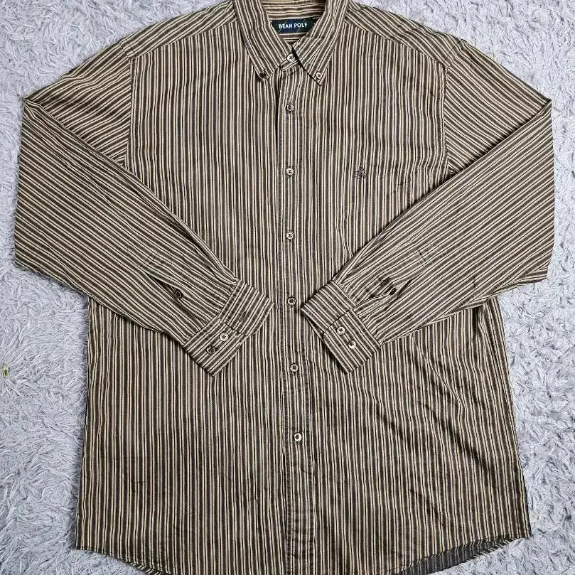 [BUNJANG] Beanpole Striped Long-Sleeve Shirt L / 빈폴 스트라이프 긴팔 셔츠 L