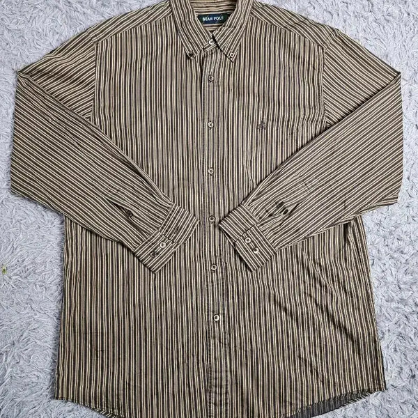 [BUNJANG] Beanpole Striped Long-Sleeve Shirt L / 빈폴 스트라이프 긴팔 셔츠 L