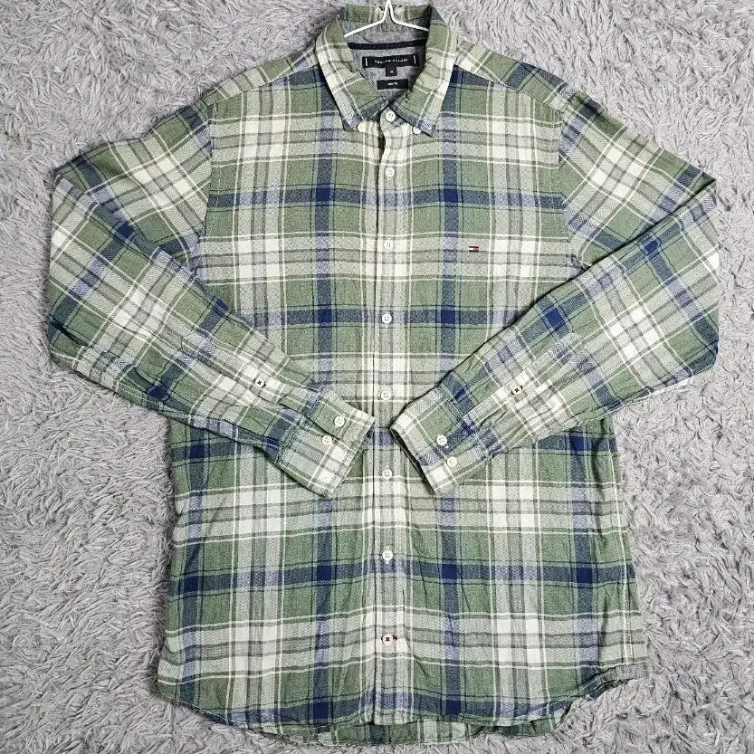 [BUNJANG] Tommy Hilfiger Checkered Button-Down Shirt - Size M / 타미힐피거 체크 남방 셔츠 M