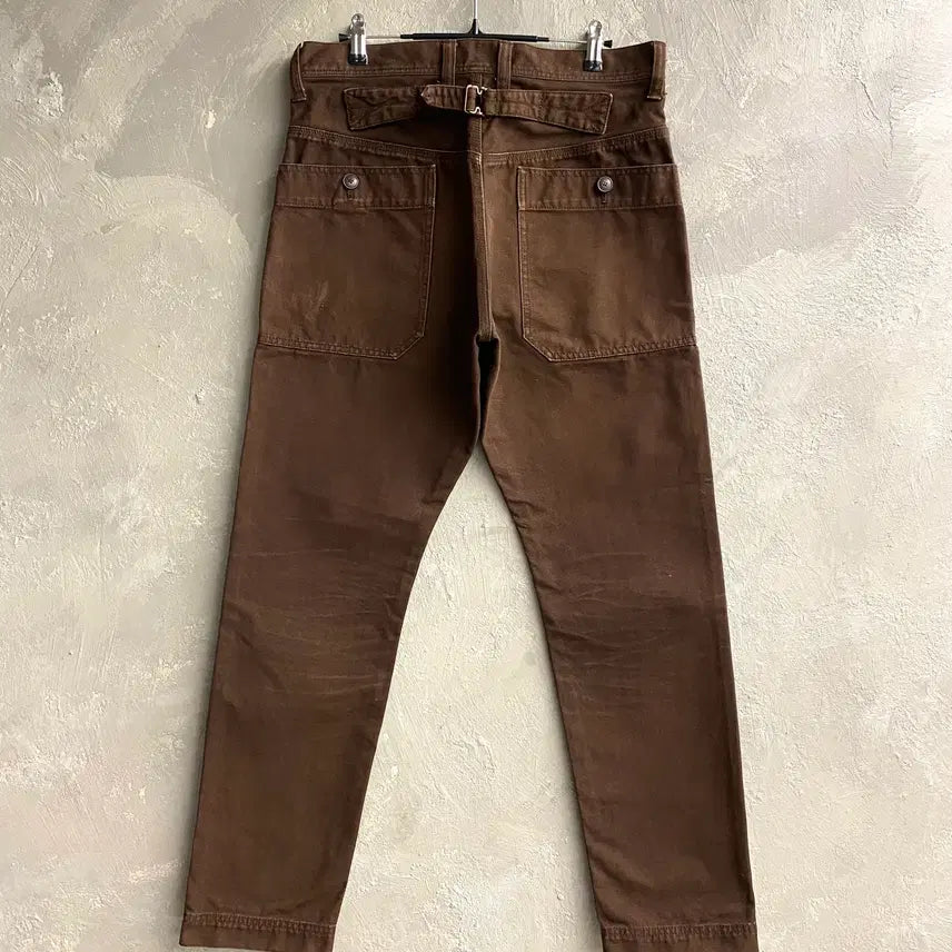 [BUNJANG] ABAHOUSE Brown Cinch Back Work Pants / [3] ABAHOUSE 아바하우스 브라운 신치백 워크팬츠