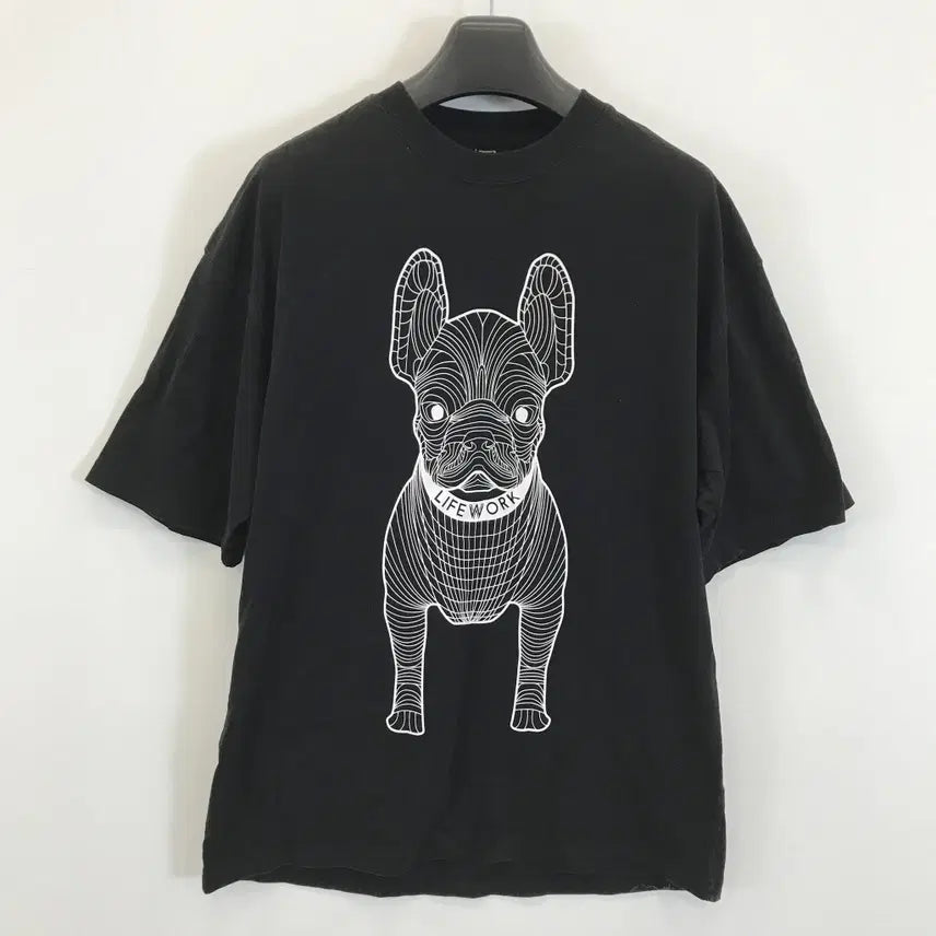 [BUNJANG] Lifework Oversized Short-Sleeve T-Shirt Black L / 라이프워크 LIFEWORK 오버사이즈 반팔 [L]