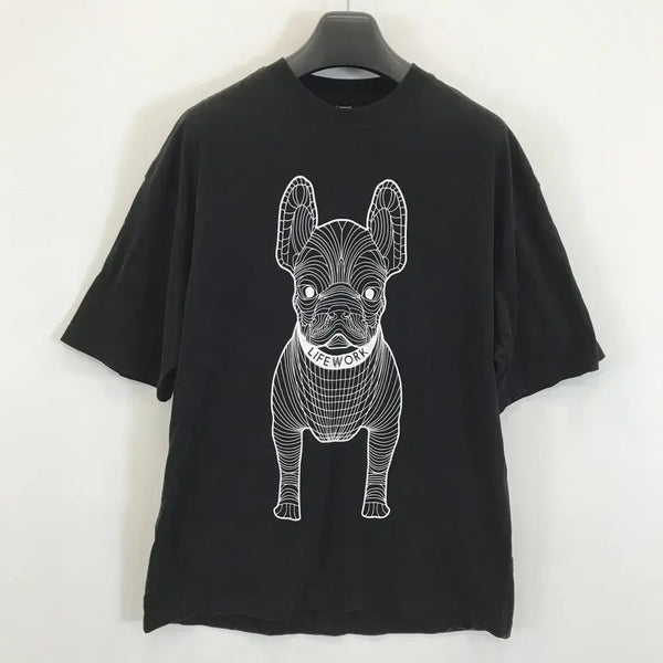 [BUNJANG] Lifework Oversized Short-Sleeve T-Shirt Black L / 라이프워크 LIFEWORK 오버사이즈 반팔 [L]