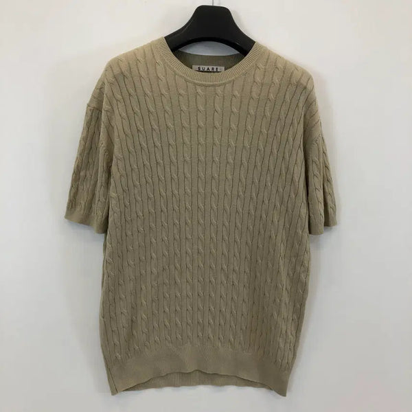 [BUNJANG] SUARE Cable Knit Short Sleeve L / SUARE 수아레 케이블 니트반팔 L
