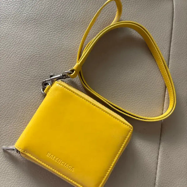 [BUNJANG] Balenciaga Cash Square Zip Wallet with Strap / 발렌시아가 캐시 스퀘어 지퍼 지갑 스트랩