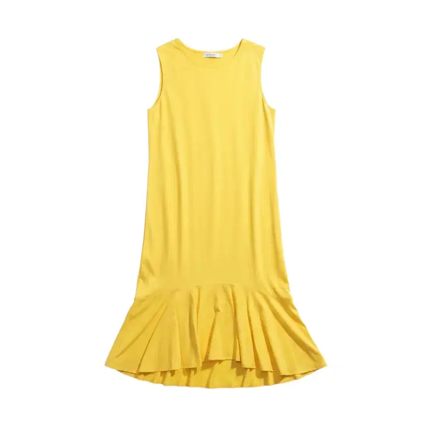 [BUNJANG] Women's Sleeveless Round Neck Lapel Dress / 여성F/ Lapel 라운드넥 민소매 원피스YE 36-20