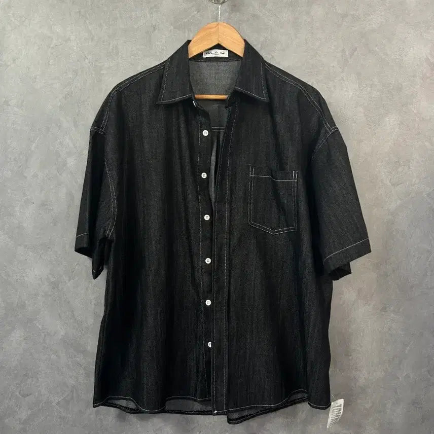 [BUNJANG] Denim Short Sleeve Shirt F / 반팔 데님 셔츠 F