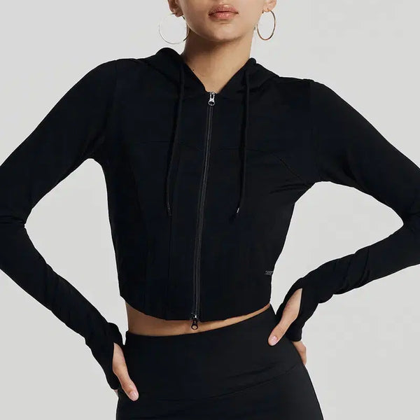 [BUNJANG] HDEX Women's Round Crop Hoodie / 에이치덱스(HDEX)의 우먼스 라운드 크롭 후디