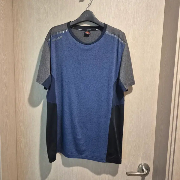 [BUNJANG] Eider Men's Short Sleeve T-Shirt Blue/Gray Size 110 / 아이더 반팔 티셔츠 블루/그레이사이즈110