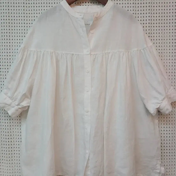 [BUNJANG] Tokotoko Linen Blouse Free Size / 토코토코 린넨 블라우스 free