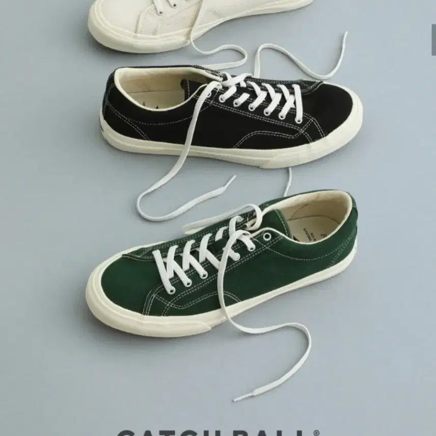 [BUNJANG] Catch Ball Original Plus Holiday Dark Green Canvas Deck Shoes / 캐치볼 오리지날 플러스 홀리데이 다크그린 (300mm / 실사이즈 290-295)