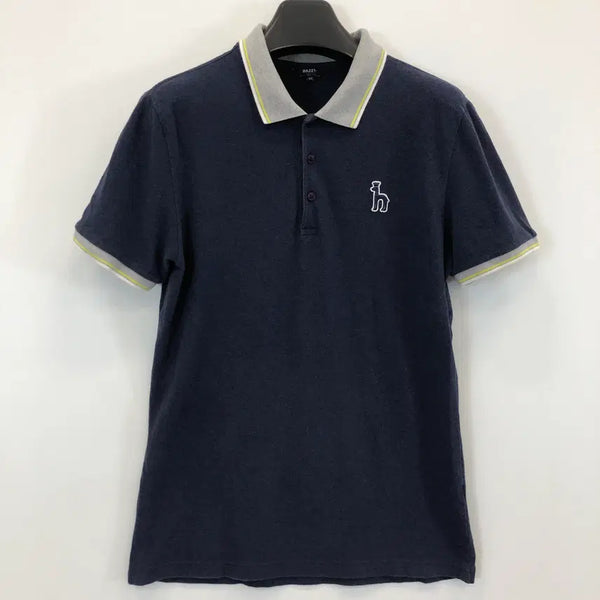 [BUNJANG] Hazzys Patch Logo Cotton Blend Polo T-Shirt Navy 100 / 헤지스 패치로고 PK 카라티 100