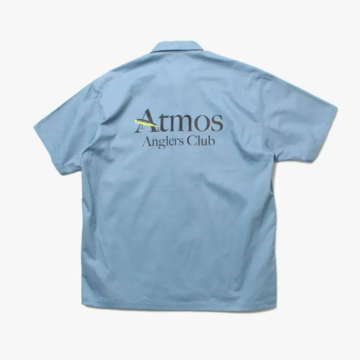 [BUNJANG] ATMOS Sky-blue Fishing Motif Half Shirts / (새상품) ATMOS "Sky-blue Half Shirts"