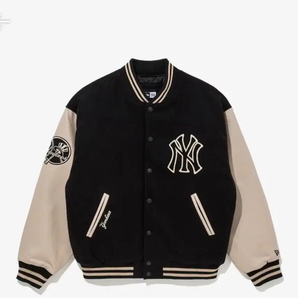 [BUNJANG] MLB New York Yankees Patched Varsity Jacket Black XXL / MLB 뉴욕 양키스 패치드 바시티 재킷 블랙